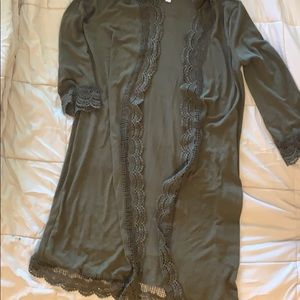 Teacher style long kimono